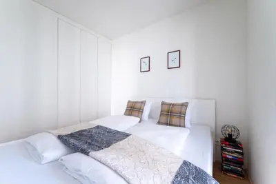 Ein Bett oder Betten in einem Zimmer der Unterkunft Smart Studio with Terrace by HM