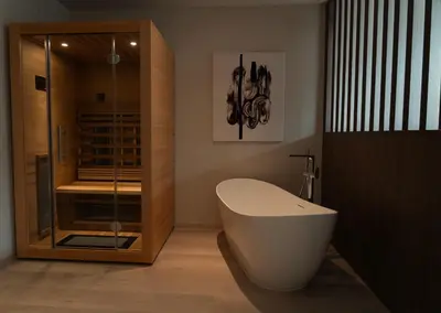 Ein Badezimmer in der Unterkunft House of Ble