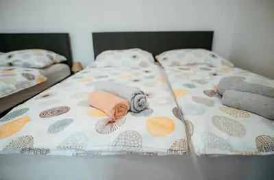 Ein Bett oder Betten in einem Zimmer der Unterkunft Raimond Apartment Top 27