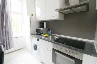 Küche/Küchenzeile in der Unterkunft W Apartment - Brigittenau Area MM15