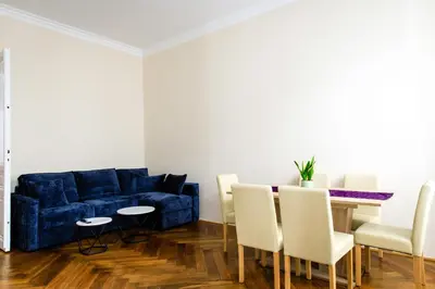 Ein Sitzbereich in der Unterkunft Apartment Custozza