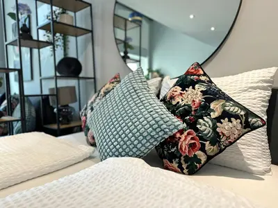 Ein Bett oder Betten in einem Zimmer der Unterkunft City Apartment, central, 2 min to U4 Margaretengürtel