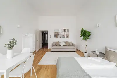Ein Bett oder Betten in einem Zimmer der Unterkunft Urban Vienna Living - 18th District