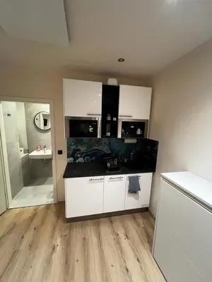 Küche/Küchenzeile in der Unterkunft RMI1 - Apartment für Urlauber, Monteure - mit AC und Infrarotheizung