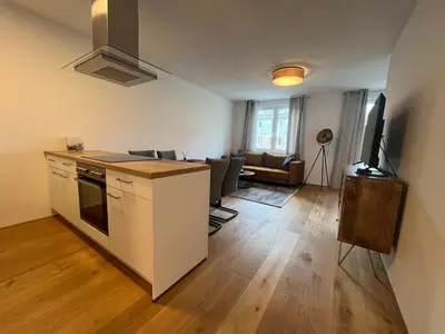 Küche/Küchenzeile in der Unterkunft Gloriette Apartment Vienna