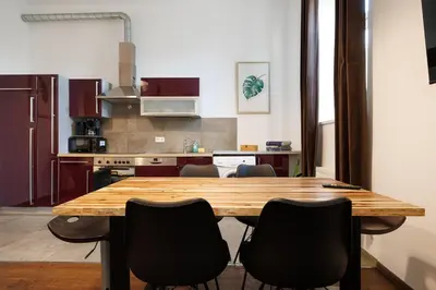 Küche/Küchenzeile in der Unterkunft Vintagehome Schönbrunn