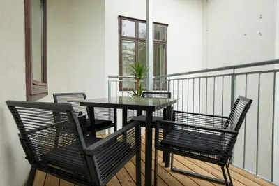 Grundriss der Unterkunft Bright, modern and central flat with a terrace