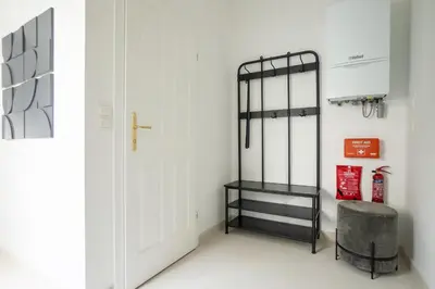 Ein Bett oder Betten in einem Zimmer der Unterkunft Pet-friendly flat near Belvedere