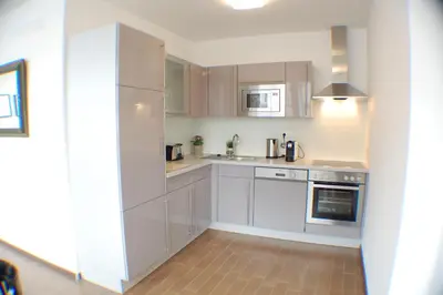 Küche/Küchenzeile in der Unterkunft Alga Apartments am Westbahnhof