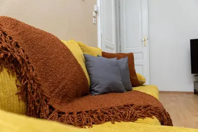 Ein Sitzbereich in der Unterkunft The Big Prater Social Hub double bedroom