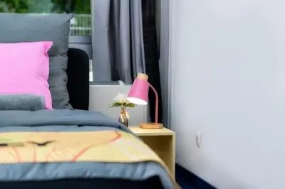 Ein Sitzbereich in der Unterkunft UrbanKey Studios - Vienna Neubau