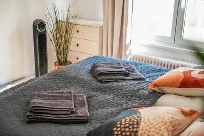 Ein Bett oder Betten in einem Zimmer der Unterkunft Stephansdom View Big Apartment I Self-Checkin