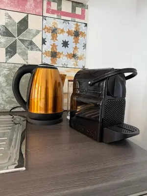 Kaffee-/Teezubehör in der Unterkunft Klein aber Fein mit Terrasse