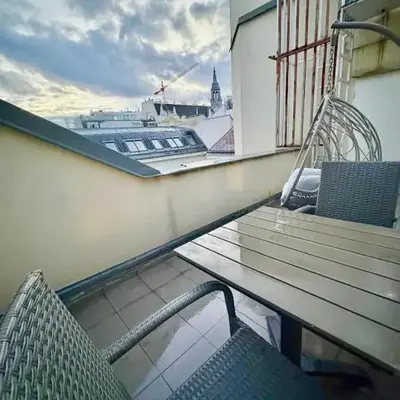 Rooftop Apartment with Balcony & AC