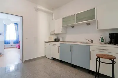Küche/Küchenzeile in der Unterkunft Premium Apartments Klimschgasse