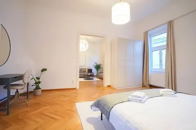 Ein Bett oder Betten in einem Zimmer der Unterkunft Biedermaier Charm in Mödling