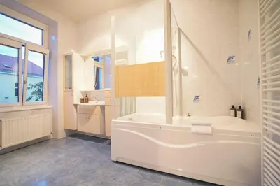 Ein Badezimmer in der Unterkunft Biedermaier Charm in Mödling