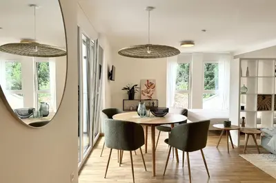 Ein Sitzbereich in der Unterkunft Zentrales, klimatisiertes Apartment Nähe Spital & FH
