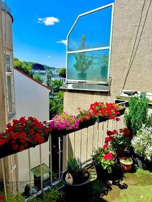 Ein Garten an der Unterkunft Bioparadies