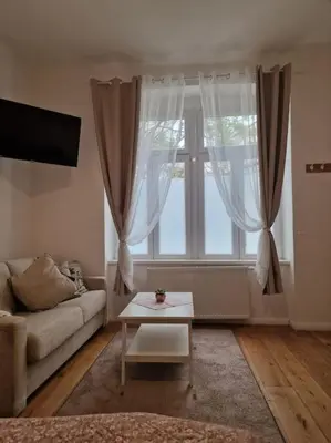 Ein Sitzbereich in der Unterkunft Am Tabor Apartment