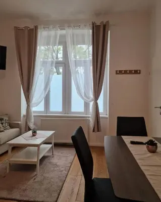 Ein Sitzbereich in der Unterkunft Am Tabor Apartment