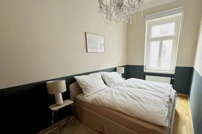 Ein Bett oder Betten in einem Zimmer der Unterkunft Neue, groß & gemütliche Wohnung mit toller Anbindung