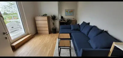 Ein Sitzbereich in der Unterkunft Appartment Jedi