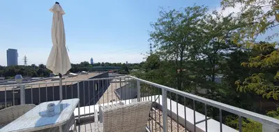 Ein Balkon oder eine Terrasse in der Unterkunft Appartment Jedi