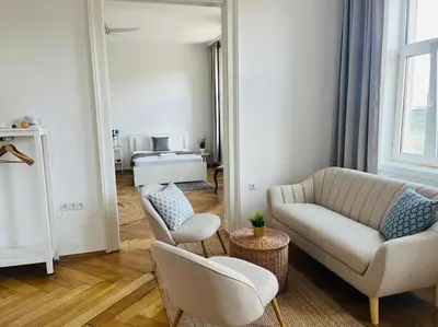 Küche/Küchenzeile in der Unterkunft Modernes Design Apartment