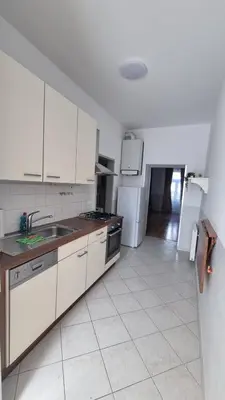 Küche/Küchenzeile in der Unterkunft Ruheoase nähe Donaukanal