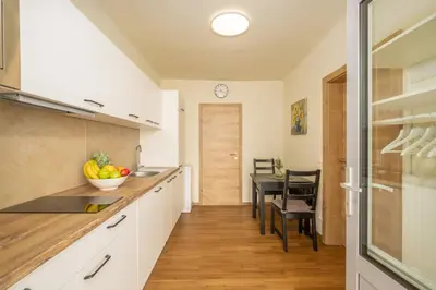 Küche/Küchenzeile in der Unterkunft KonstantLiving Zillingtal, Apartments mit Elektrotankstelle