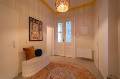 Ein Bett oder Betten in einem Zimmer der Unterkunft josef's home I Vienna Charm Apartment I 01