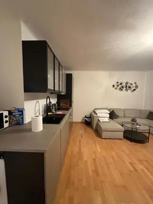 Küche/Küchenzeile in der Unterkunft Cozy 2-Bedroom Retreat Near Subway and City Center
