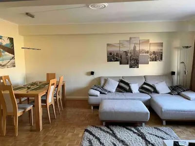 Ein Sitzbereich in der Unterkunft Modern and cozy apartment close to city center