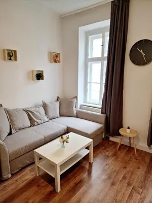 Ein Sitzbereich in der Unterkunft Vega Apartments - Schönbrunn