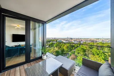 Ein Balkon oder eine Terrasse in der Unterkunft Premium Panorama Apartment
