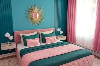 Ein Bett oder Betten in einem Zimmer der Unterkunft Luxus Apartment-Pink Dream