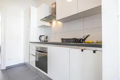 Küche/Küchenzeile in der Unterkunft Budget-friendly Room 15 Min from Vienna