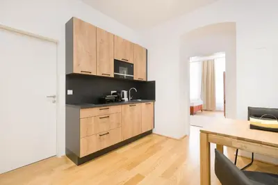 Küche/Küchenzeile in der Unterkunft Vienna Stay Apartments Pezzl 1170