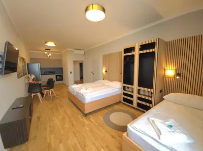 Ein Bett oder Betten in einem Zimmer der Unterkunft Guesthouse Purbach