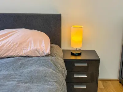 Ein Bett oder Betten in einem Zimmer der Unterkunft Gemütliche 3SZ-Wohnung in 1220