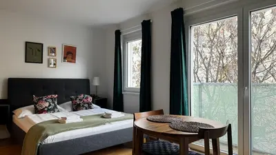 Ein Bett oder Betten in einem Zimmer der Unterkunft Moderne & ruhige Apartments in Wien