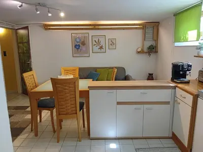 Küche/Küchenzeile in der Unterkunft Apartment an der Hutweide