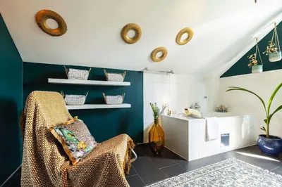 Ein Sitzbereich in der Unterkunft Free Parking-3BR-200m2 House-AC-1000m2 Garden