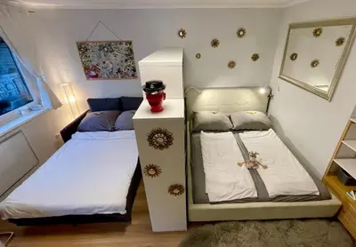 Ein Bett oder Betten in einem Zimmer der Unterkunft Vienna Business-Apartment 1-6 months
