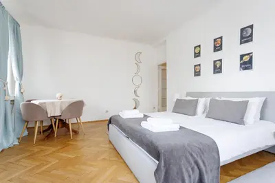 Ein Bett oder Betten in einem Zimmer der Unterkunft Terrassen Apartment bei der Staatsoper- Naschmarkt