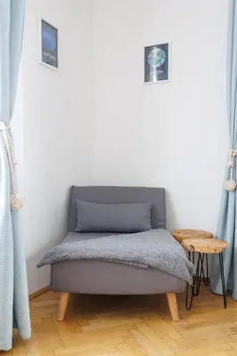 Ein Sitzbereich in der Unterkunft Terrassen Apartment bei der Staatsoper- Naschmarkt
