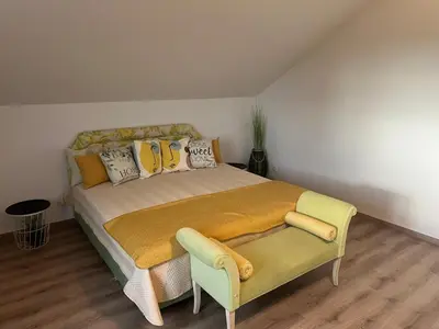 Ein Bett oder Betten in einem Zimmer der Unterkunft Vöslau Panorama near Vienna