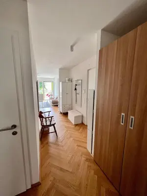 Ein Bett oder Betten in einem Zimmer der Unterkunft Modern apartment to stay in Vienna