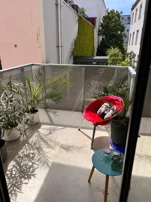 Ein Balkon oder eine Terrasse in der Unterkunft Modern apartment to stay in Vienna